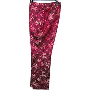 INC Jacquard Skinny Leg Cropped Pants Lunar New Year Print in Red Women’s Sz. 10